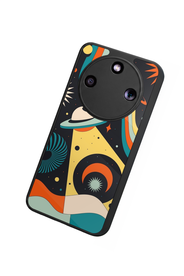 Honor Magic 8 Lite Uyumlu Uzay Tasarımlı Glossy Premium Kılıf