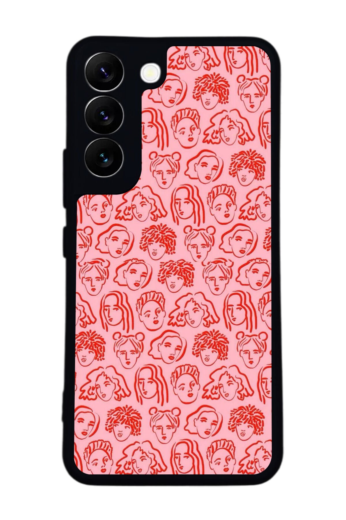 Samsung Galaxy S22 Uyumlu Line Art Tasarımlı Glossy Premium Kılıf