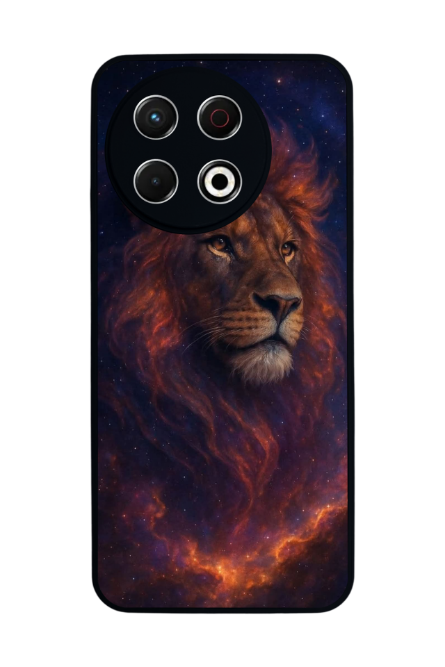 Tecno Spark 30 Pro Uyumlu Aslan Tasarımlı Glossy Premium Kılıf