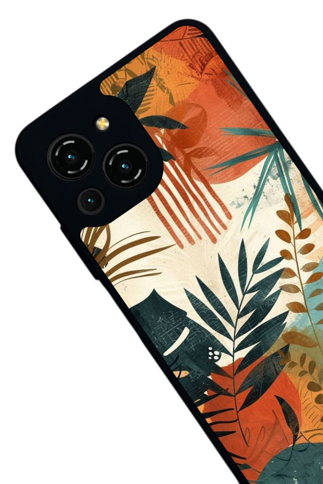 Reeder S23 Pro Max Uyumlu Botanik Tasarımlı Glossy Premium Kılıf