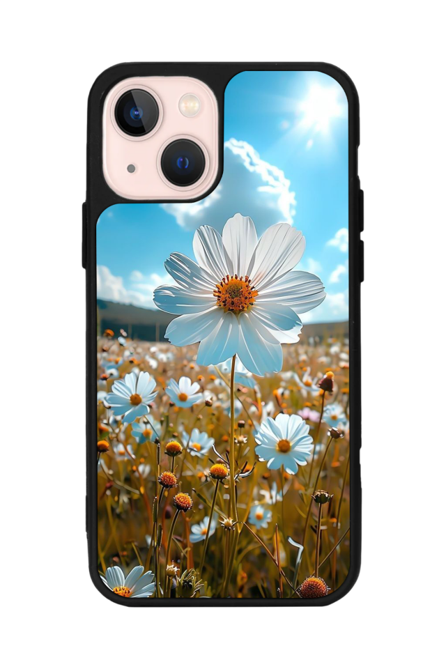 iPhone 15 Uyumlu Cicek Tasarımlı Glossy Premium Kılıf