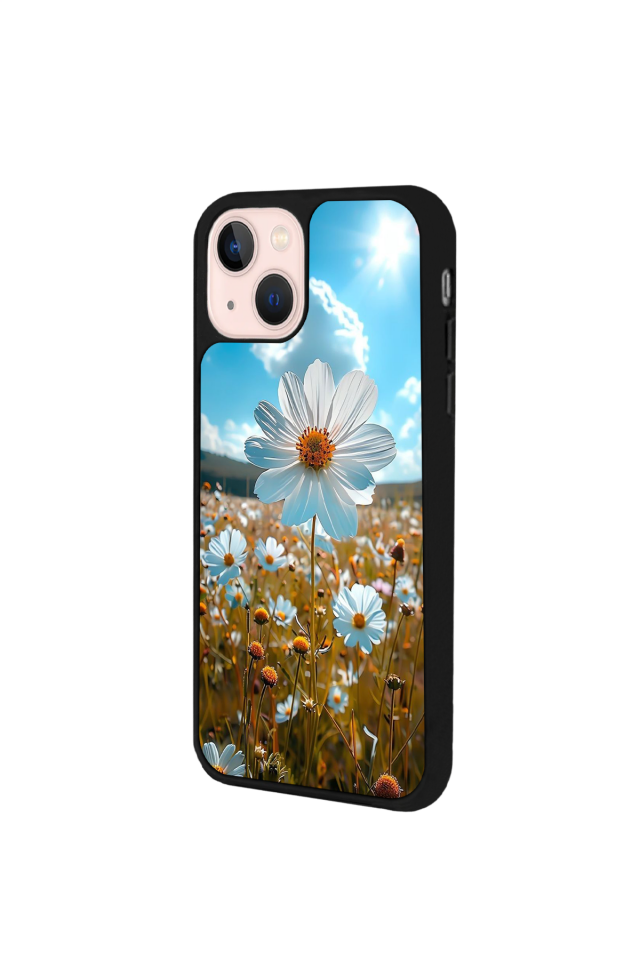 iPhone 15 Uyumlu Cicek Tasarımlı Glossy Premium Kılıf