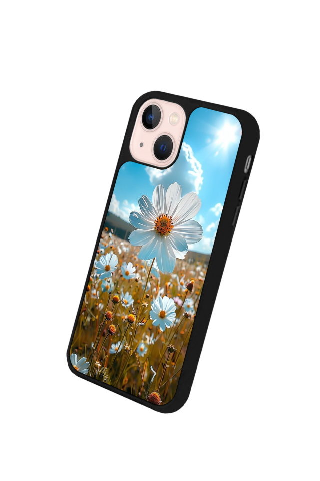 iPhone 15 Uyumlu Cicek Tasarımlı Glossy Premium Kılıf