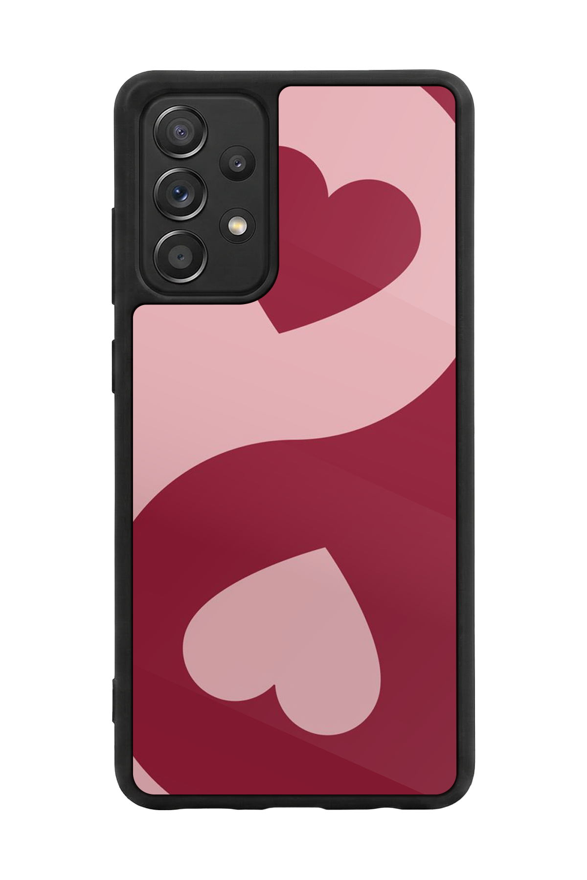 Samsung Galaxy A72 Uyumlu Kalp Love Tasarımlı Glossy Premium Kılıf