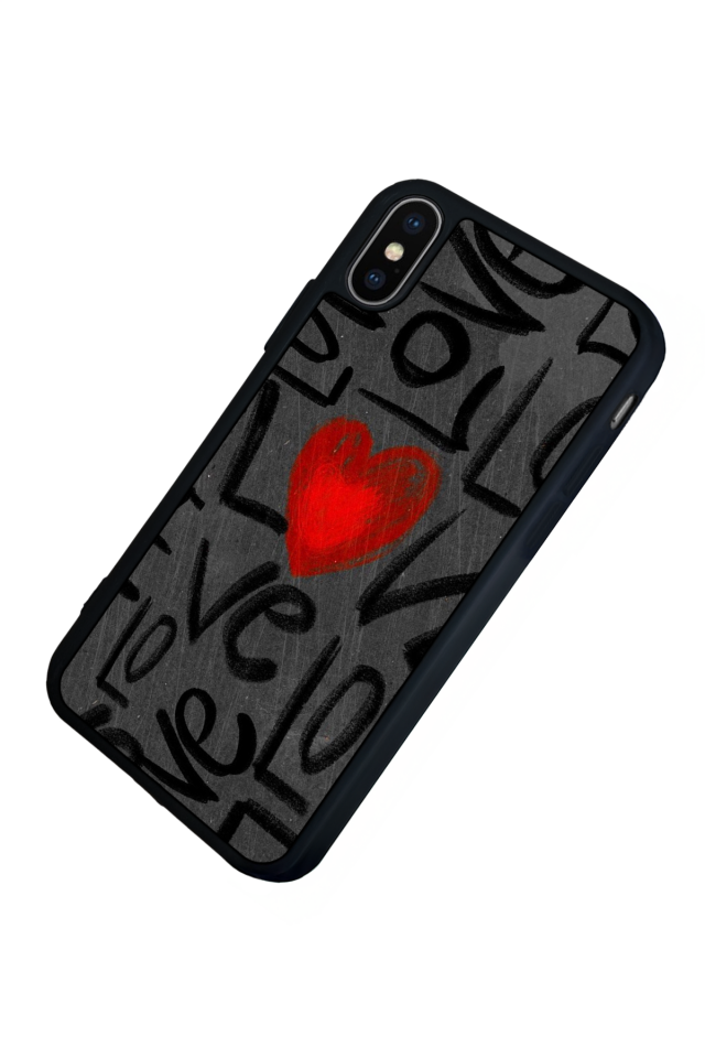 iPhone XS Max Uyumlu Love Tasarımlı Glossy Premium Kılıf