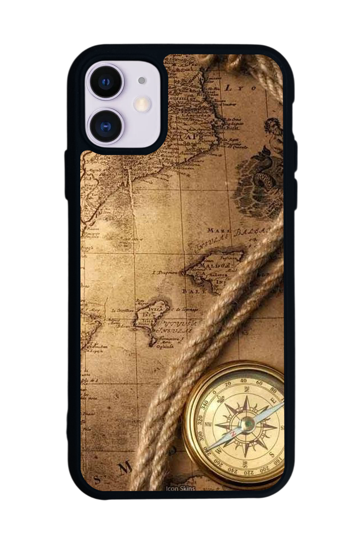 iPhone 11 Uyumlu Pusula Tasarımlı Glossy Premium Kılıf