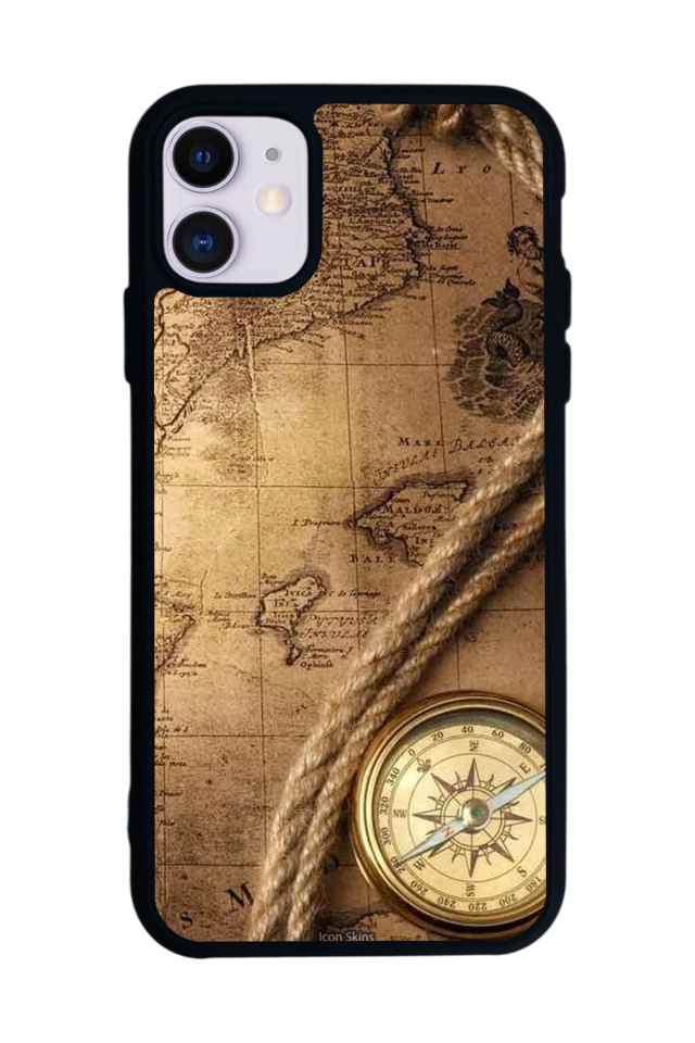 iPhone 11 Uyumlu Pusula Tasarımlı Glossy Premium Kılıf