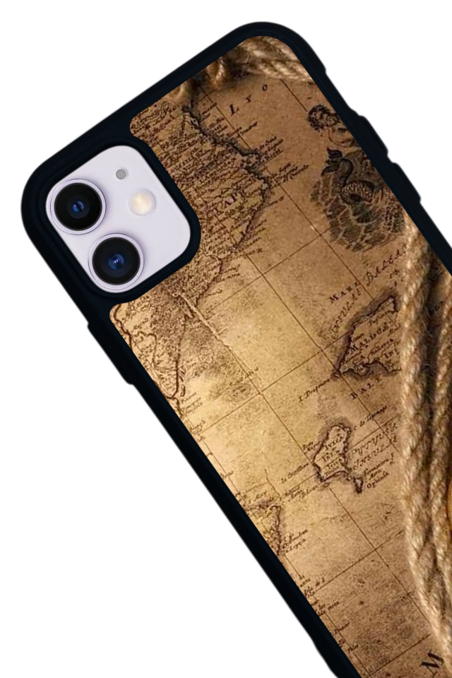 iPhone 11 Uyumlu Pusula Tasarımlı Glossy Premium Kılıf