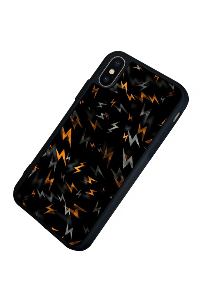 iPhone XS Max Uyumlu Simsek Tasarımlı Glossy Premium Kılıf