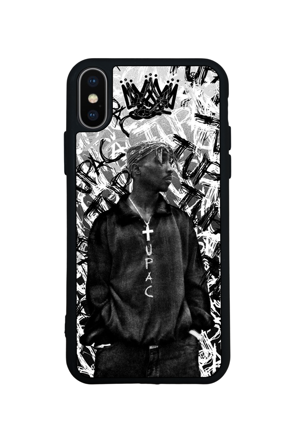 iPhone X/ XS Uyumlu Tupac Tasarımlı Glossy Premium Kılıf