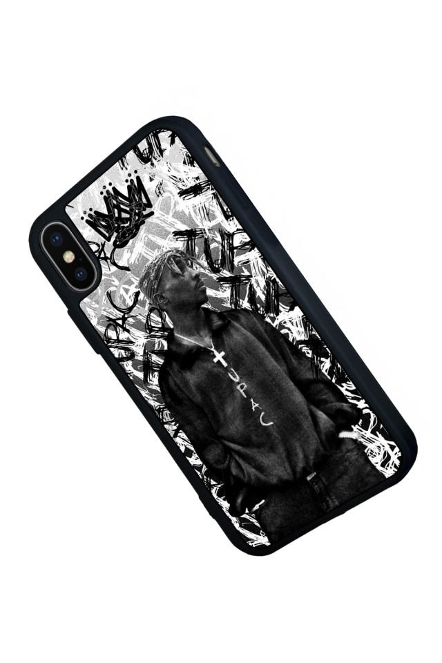 iPhone X/ XS Uyumlu Tupac Tasarımlı Glossy Premium Kılıf