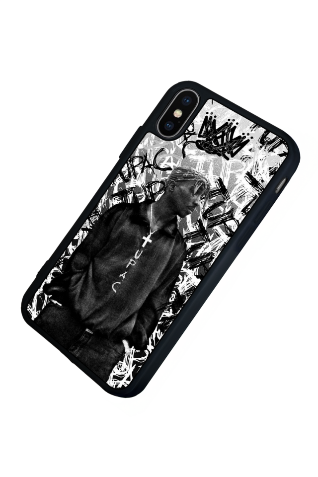 iPhone X/ XS Uyumlu Tupac Tasarımlı Glossy Premium Kılıf