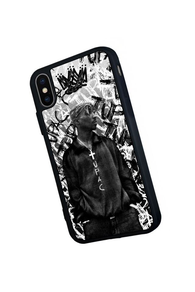 iPhone X/ XS Uyumlu Tupac Tasarımlı Glossy Premium Kılıf