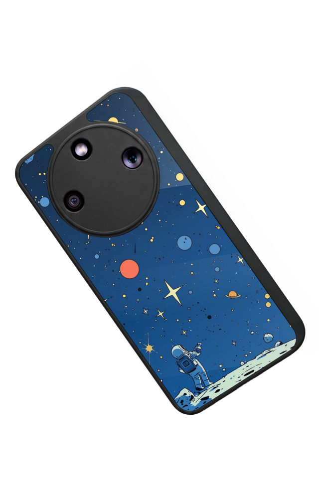 Honor Magic 8 Lite Uyumlu Uzay Tasarımlı Glossy Premium Kılıf