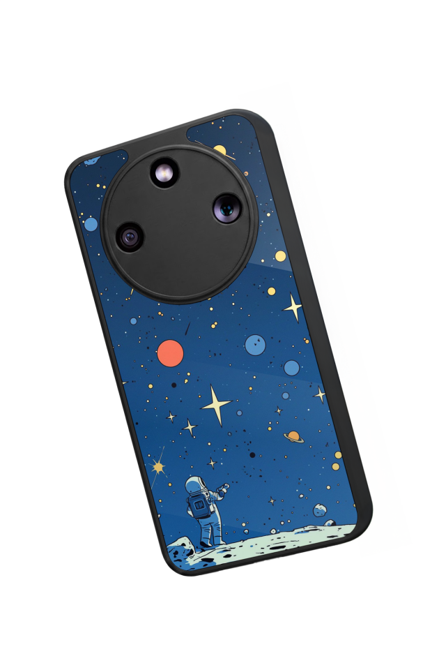 Honor Magic 8 Lite Uyumlu Uzay Tasarımlı Glossy Premium Kılıf
