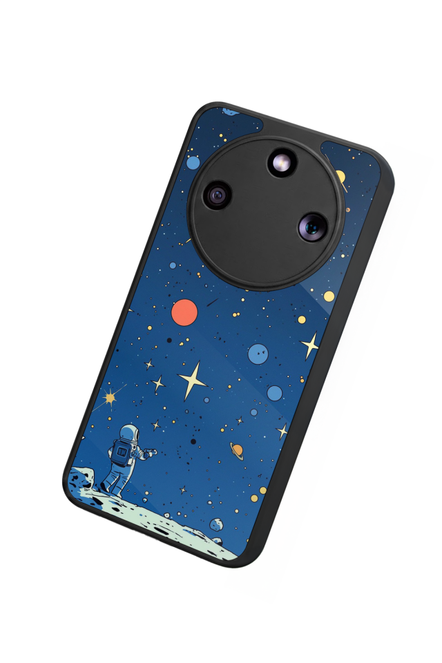 Honor Magic 8 Lite Uyumlu Uzay Tasarımlı Glossy Premium Kılıf