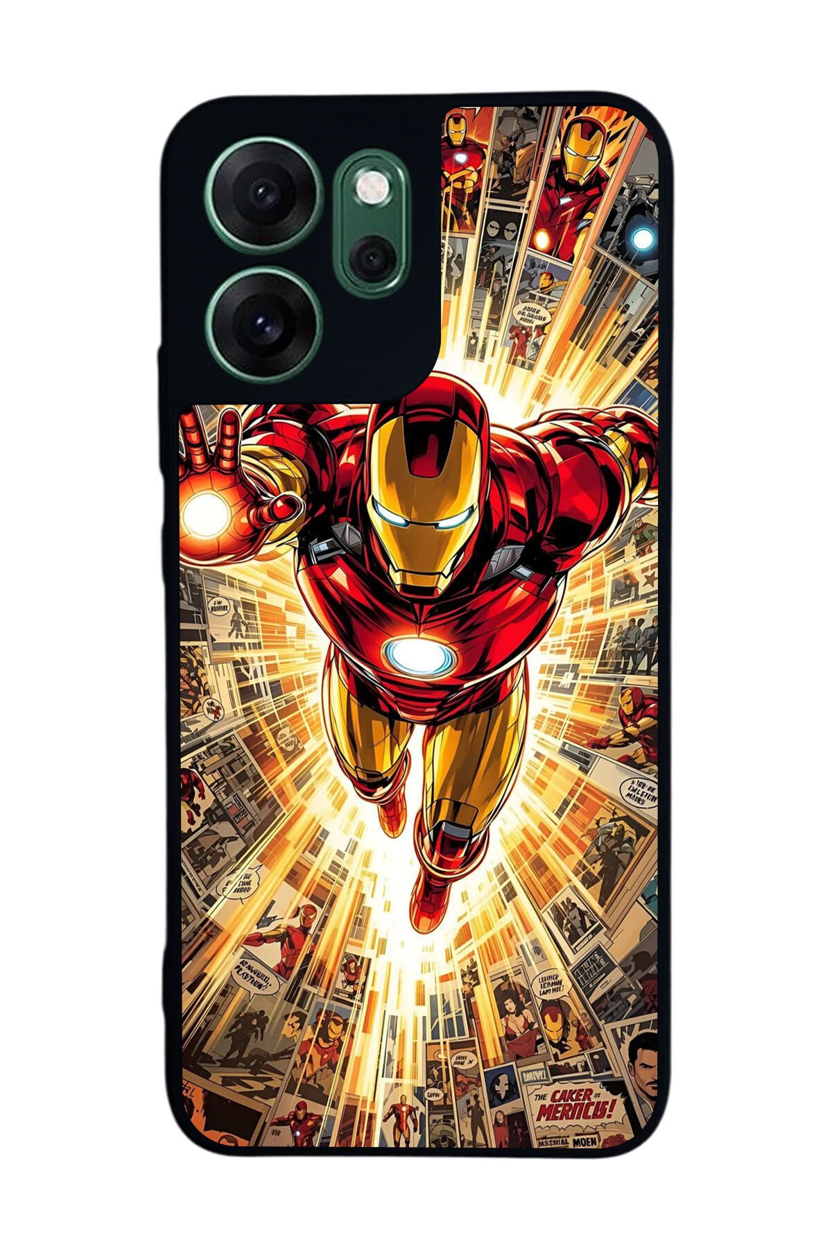 Oppo Reno 14F Uyumlu Iron Man ( Demir Adam ) Tasarımlı Glossy Premium Kılıf