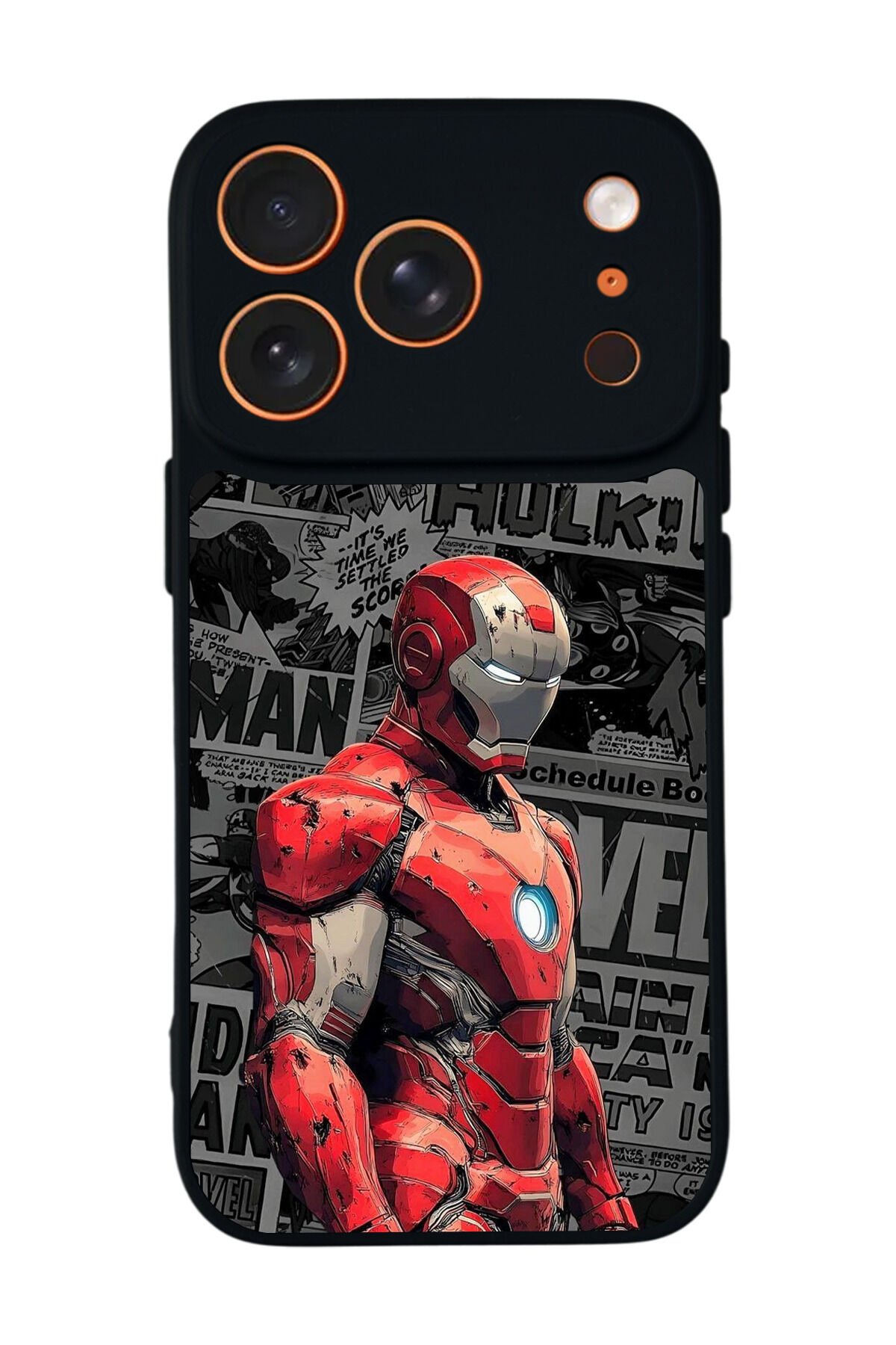 iPhone 17 Pro Uyumlu Iron Man ( Demir Adam ) Tasarımlı Glossy Premium Kılıf