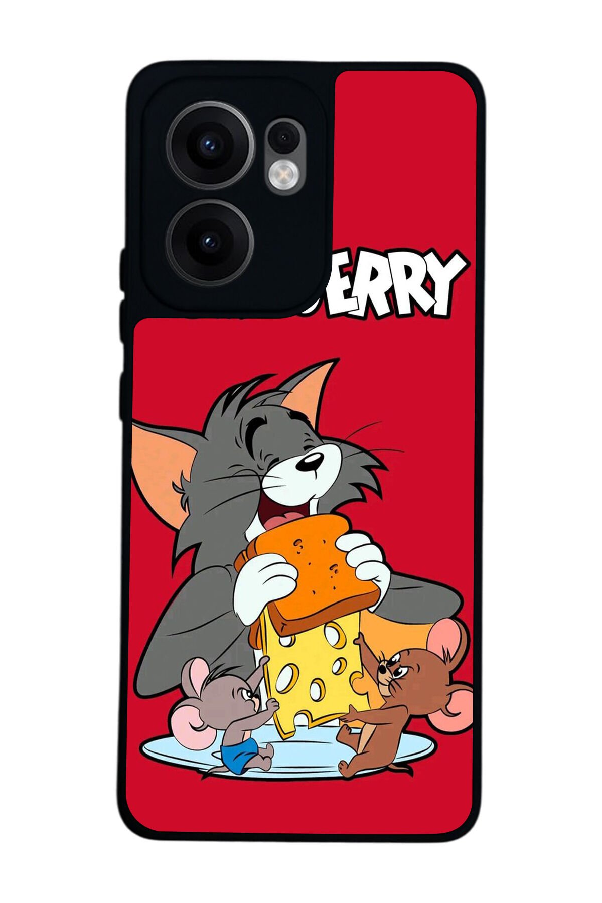 Oppo Reno 13F Uyumlu Tom And Jerry Tasarımlı Glossy Premium Kılıf