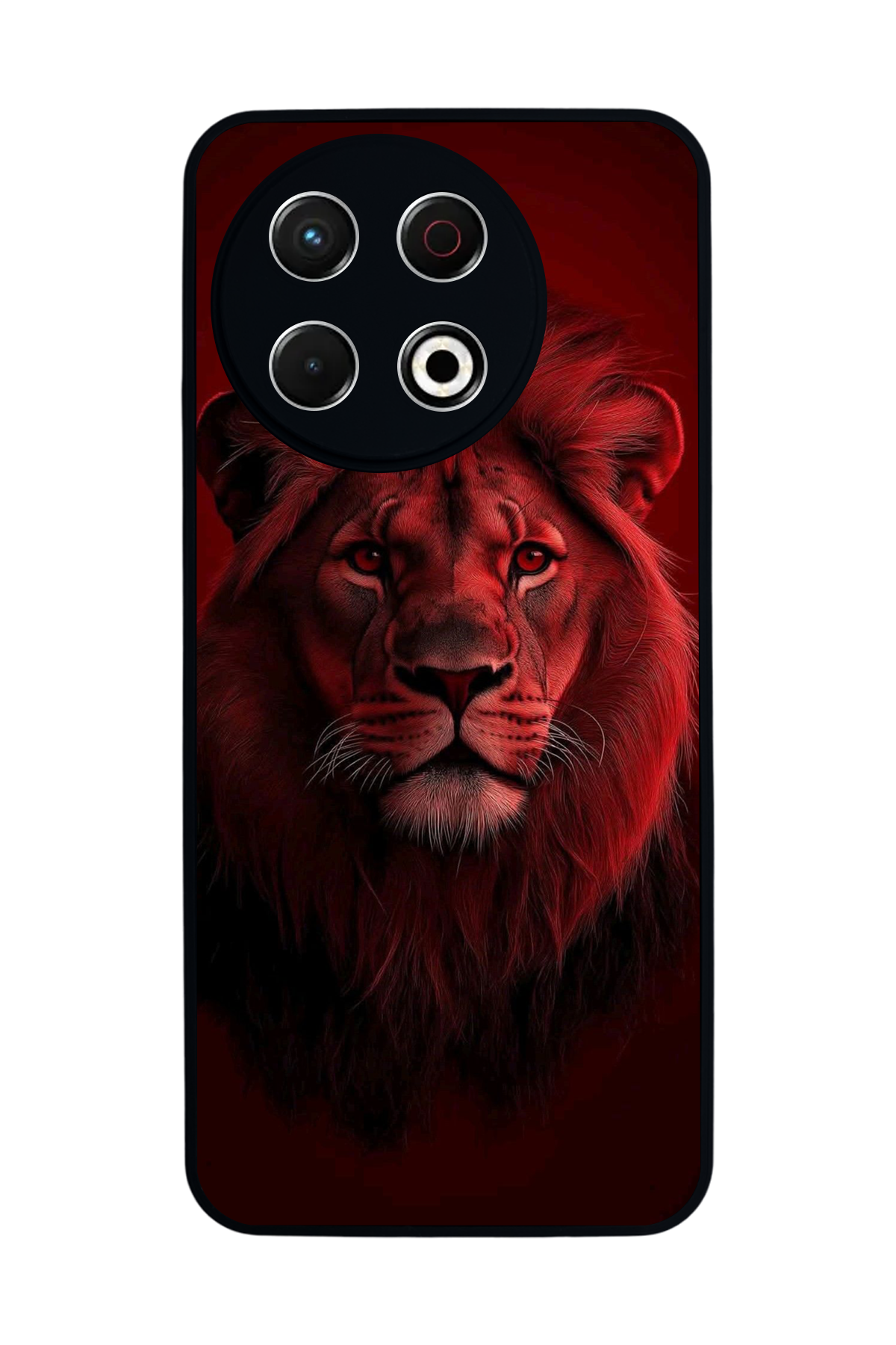 Tecno Spark 30 Pro Uyumlu Aslan Tasarımlı Glossy Premium Kılıf