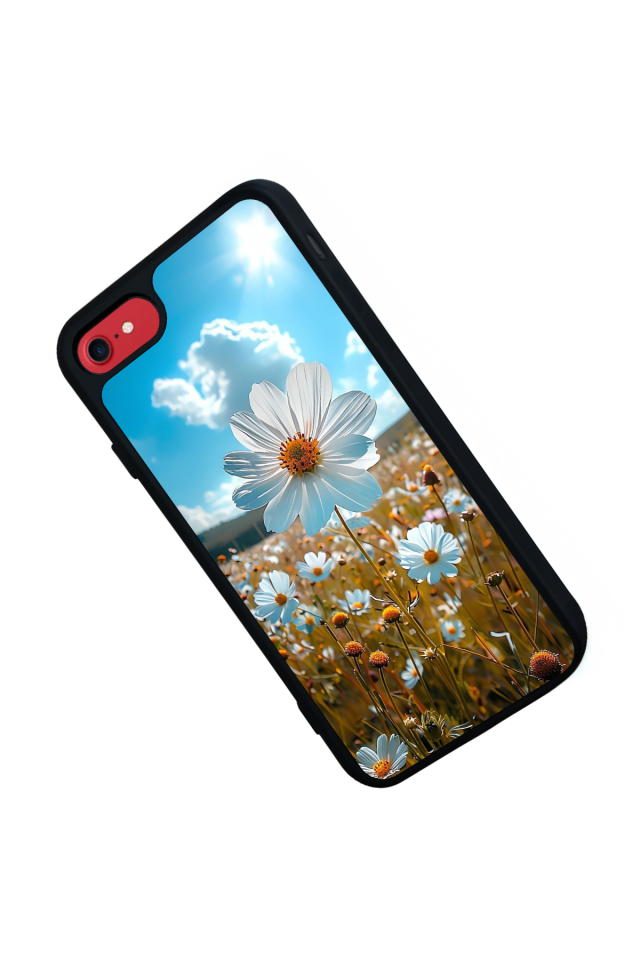 iPhone SE Uyumlu Cicek Tasarımlı Glossy Premium Kılıf
