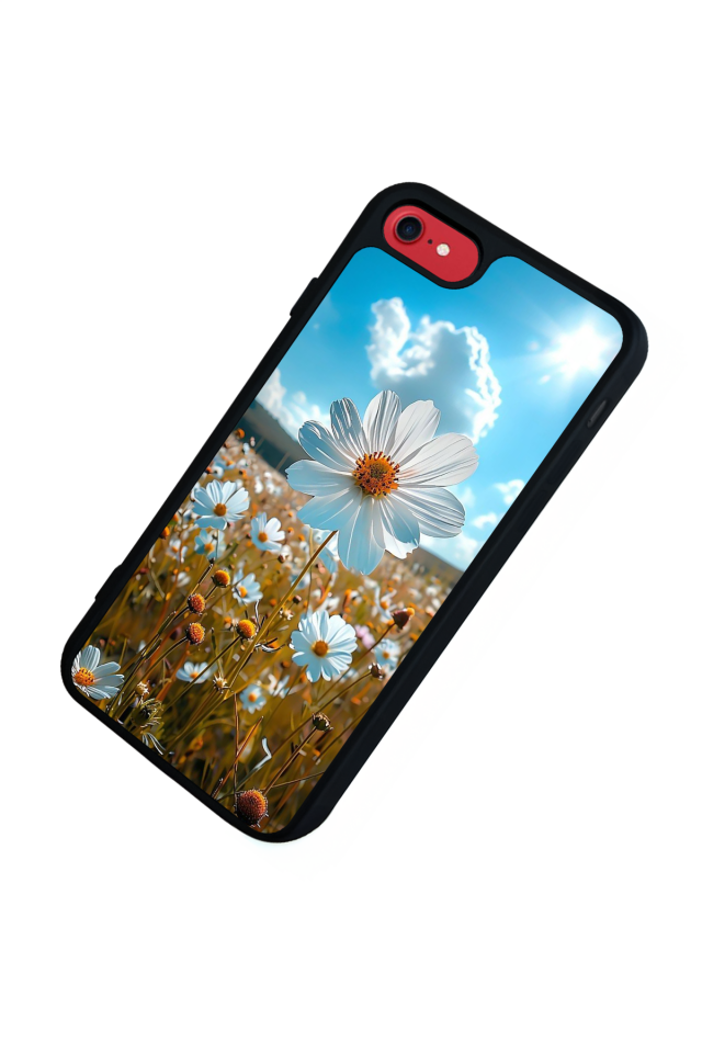 iPhone SE Uyumlu Cicek Tasarımlı Glossy Premium Kılıf