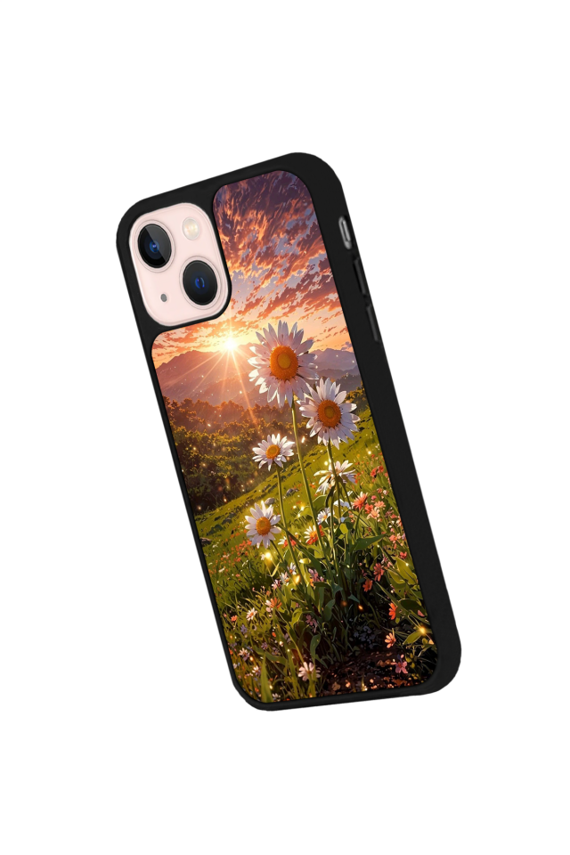 iPhone 15 Uyumlu Cicek Tasarımlı Glossy Premium Kılıf