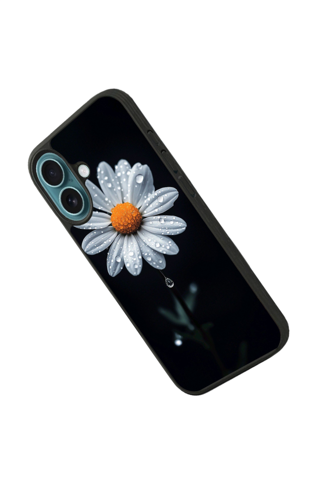 iPhone 16 Plus Uyumlu Cicek Tasarımlı Glossy Premium Kılıf