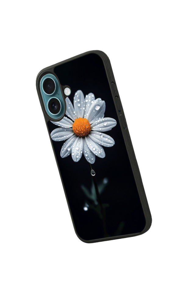 iPhone 16 Plus Uyumlu Cicek Tasarımlı Glossy Premium Kılıf
