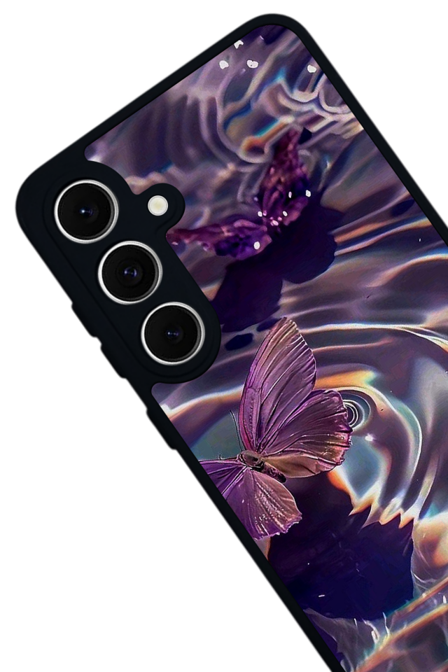 Samsung Galaxy A16 Uyumlu Kelebek Tasarımlı Glossy Premium Kılıf
