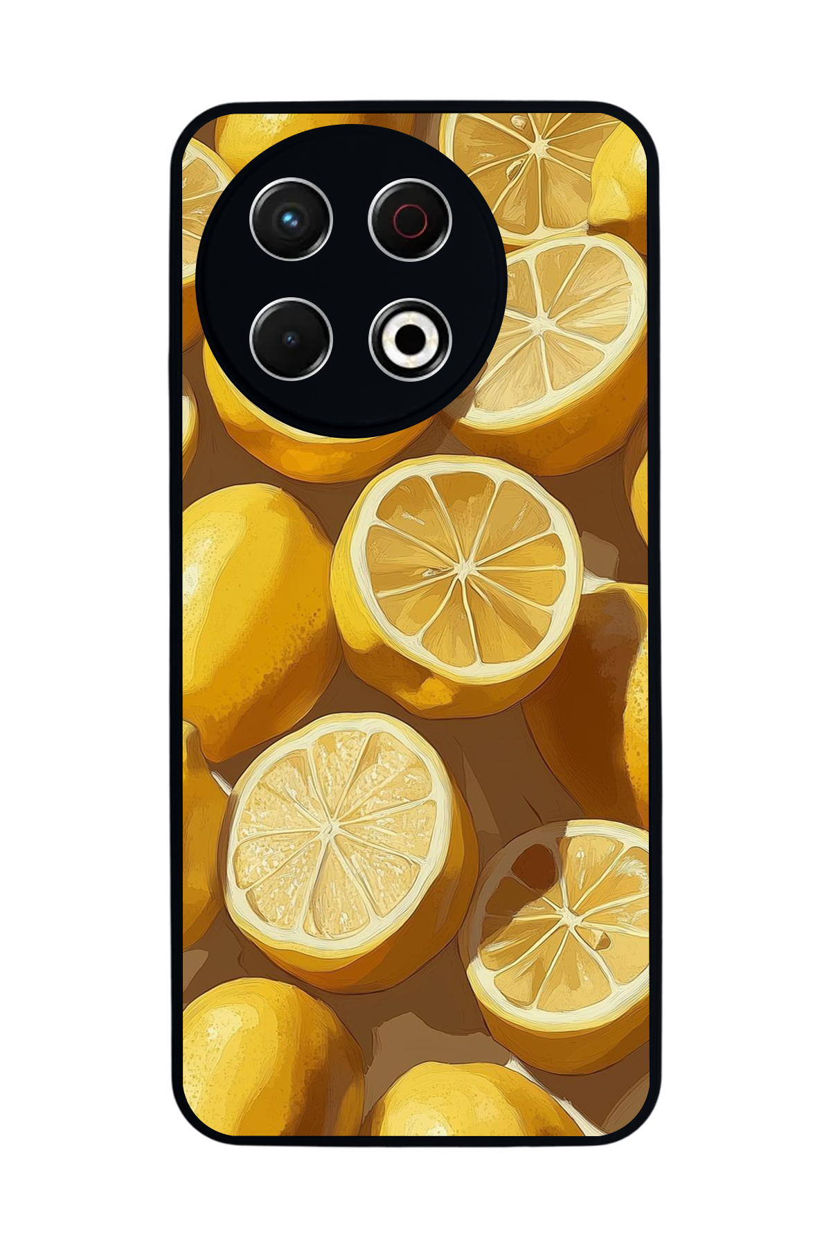 Tecno Spark 30 Pro Uyumlu Limon Tasarımlı Glossy Premium Kılıf