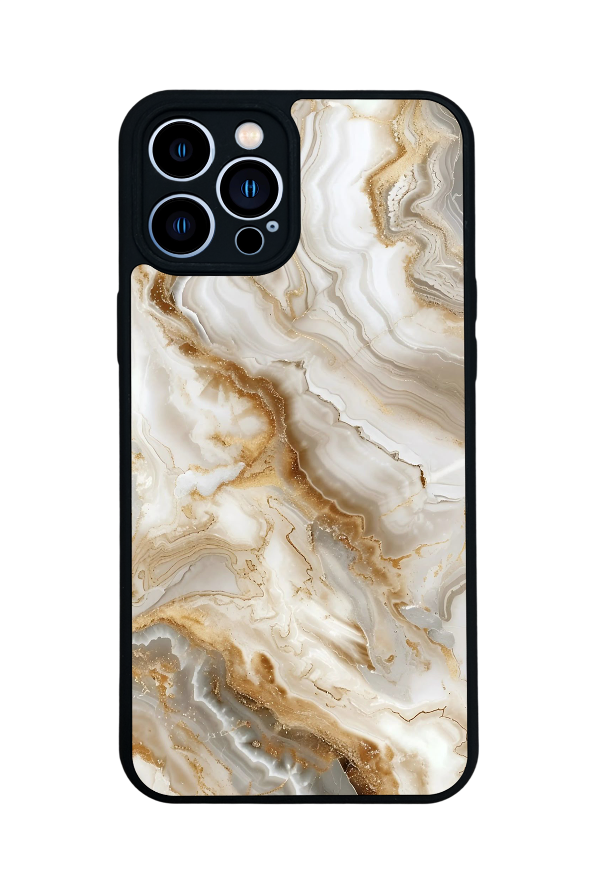 iPhone 12 Pro Max Uyumlu Mermer Marble Tasarımlı Glossy Premium Kılıf