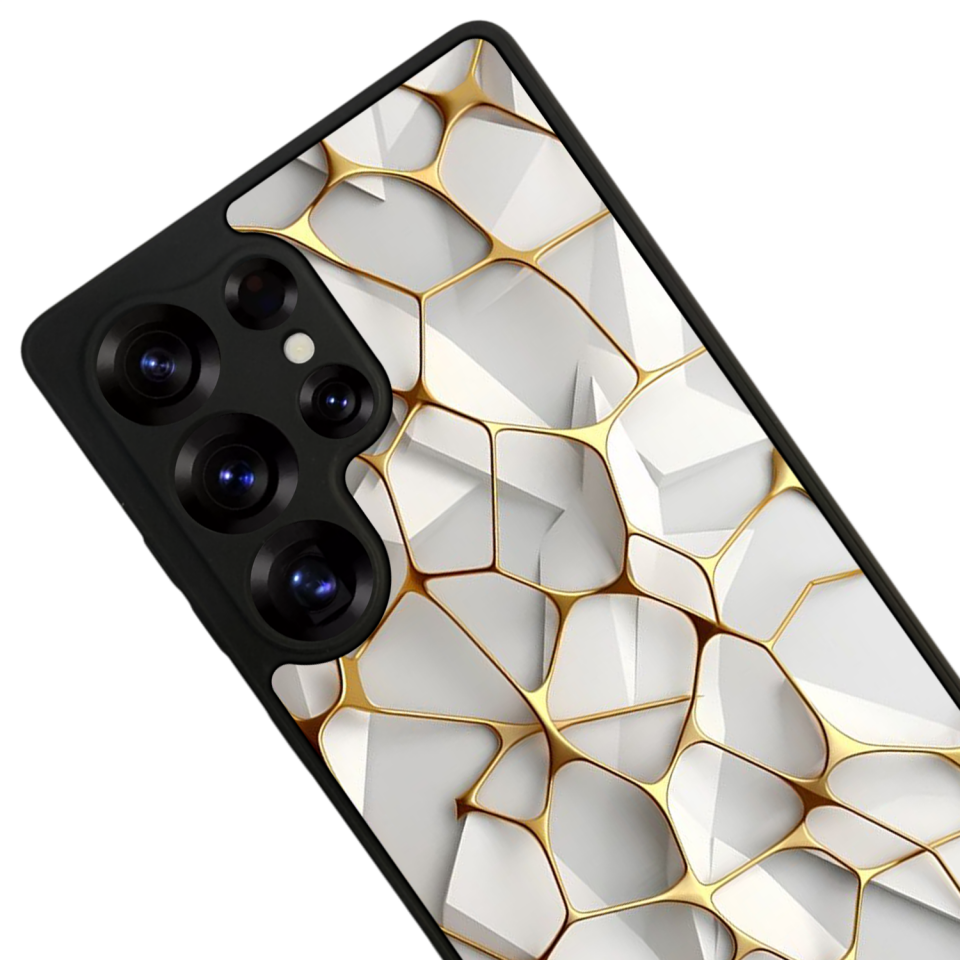 Samsung Galaxy S25 Ultra Uyumlu Mermer Marble Tasarımlı Glossy Premium Kılıf