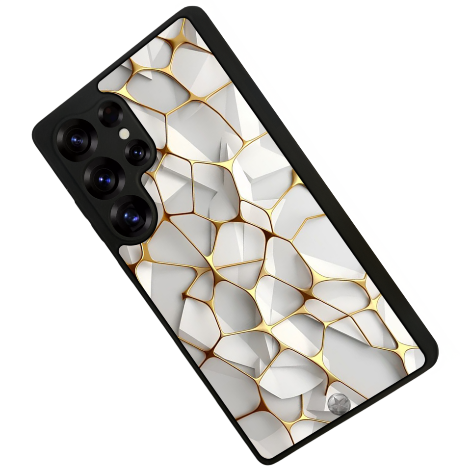 Samsung Galaxy S25 Ultra Uyumlu Mermer Marble Tasarımlı Glossy Premium Kılıf