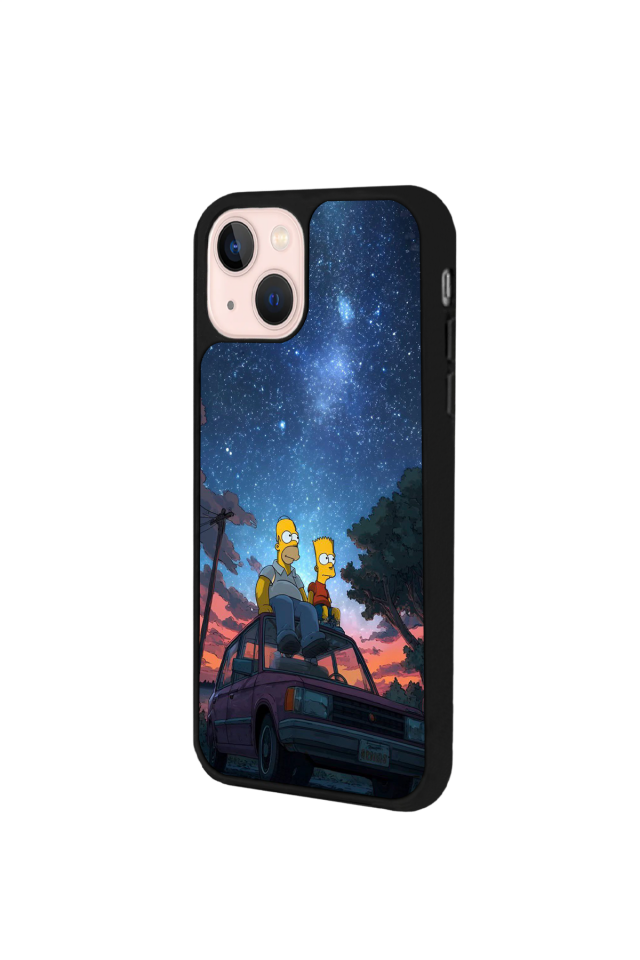 iPhone 14 Plus Uyumlu The Simpsons Tasarımlı Glossy Premium Kılıf