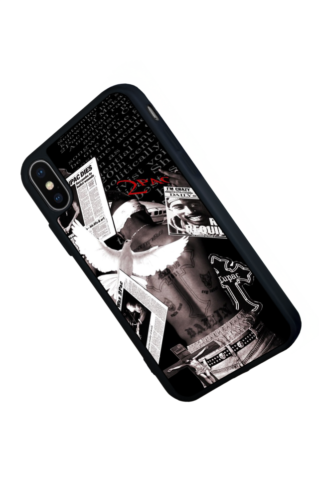 iPhone X/ XS Uyumlu Tupac Tasarımlı Glossy Premium Kılıf