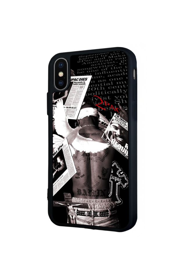 iPhone X/ XS Uyumlu Tupac Tasarımlı Glossy Premium Kılıf