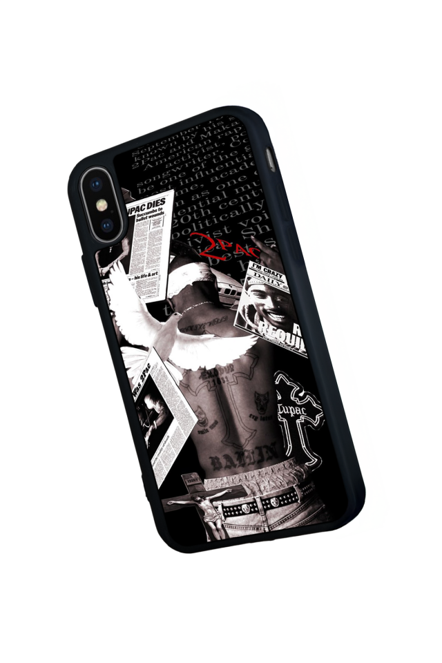 iPhone X/ XS Uyumlu Tupac Tasarımlı Glossy Premium Kılıf