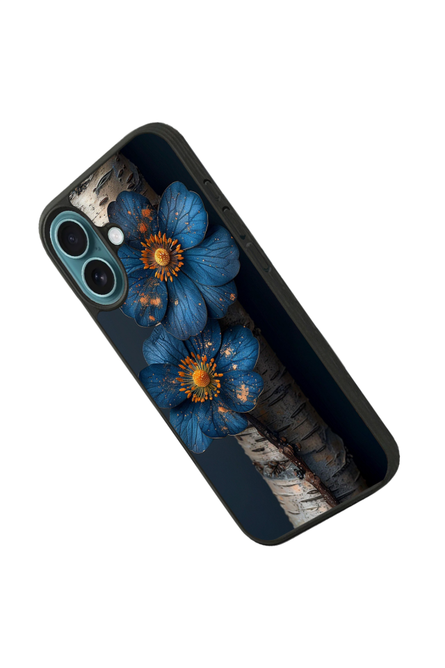 iPhone 16 Plus Uyumlu Cicek Tasarımlı Glossy Premium Kılıf