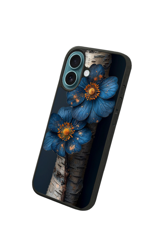 iPhone 16 Plus Uyumlu Cicek Tasarımlı Glossy Premium Kılıf