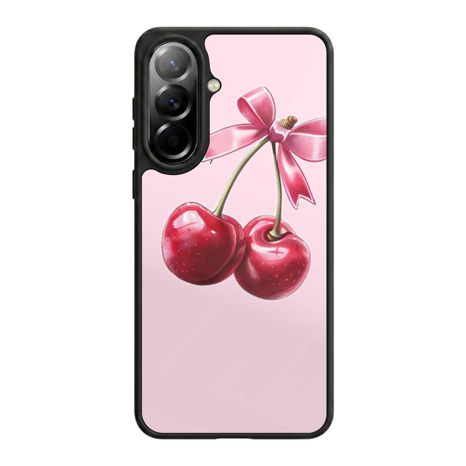 Samsung Galaxy A37 Uyumlu Kiraz Tasarımlı Glossy Premium Kılıf