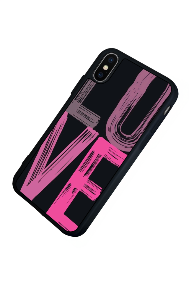 iPhone XS Max Uyumlu Love Tasarımlı Glossy Premium Kılıf