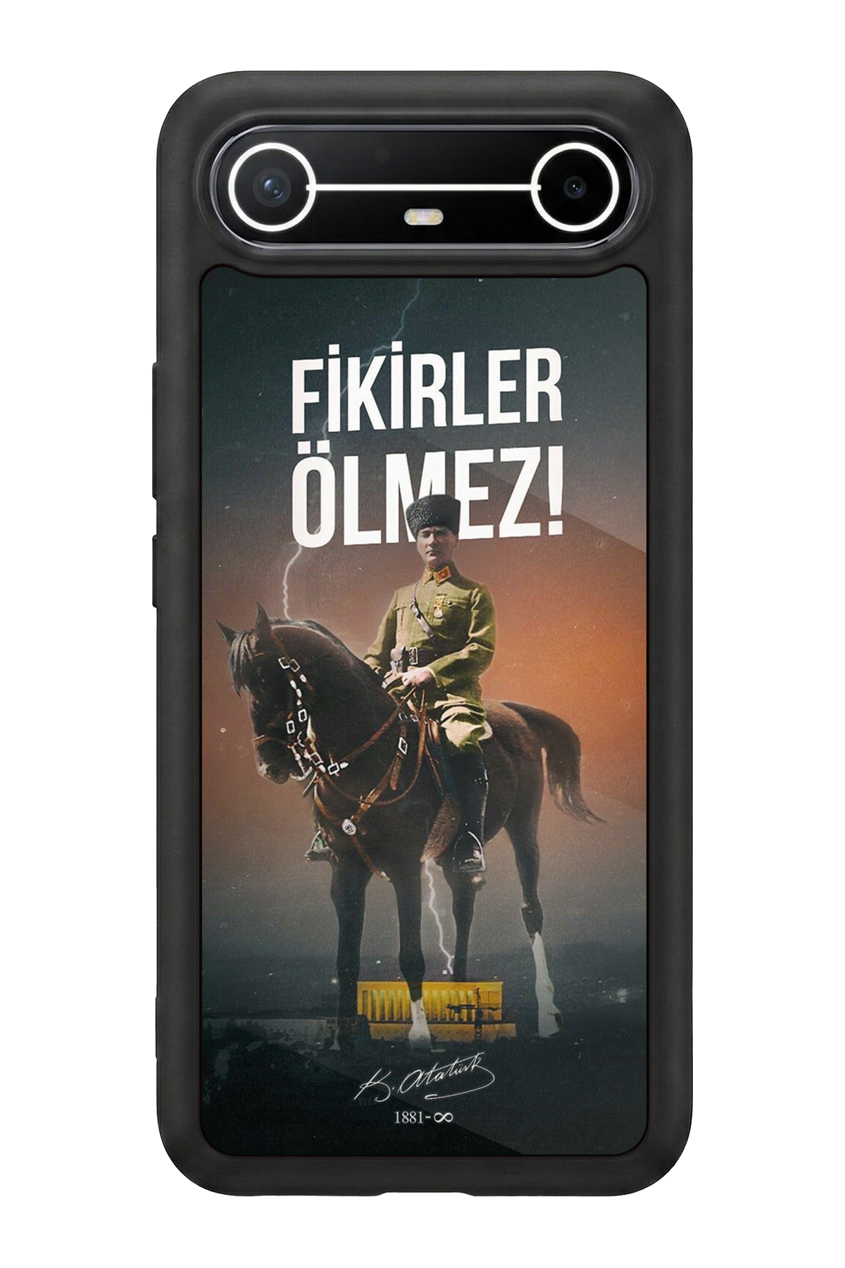 Tecno Spark Slim 5G Uyumlu Mustafa Kemal Ataturk Tasarımlı Glossy Premium Kılıf