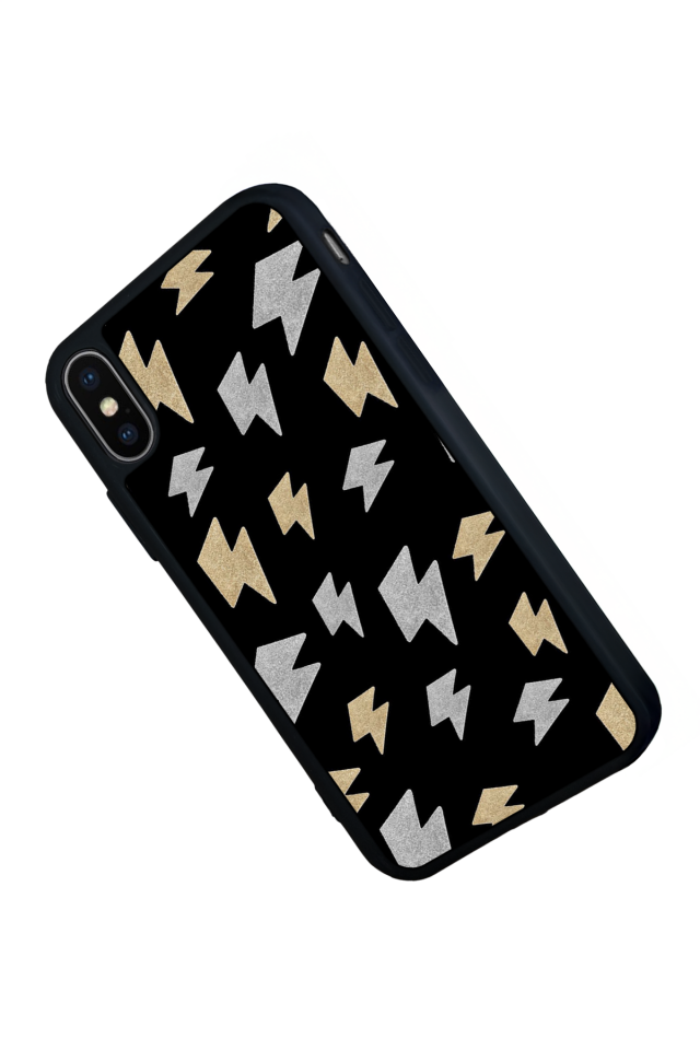 iPhone XS Max Uyumlu Simsek Tasarımlı Glossy Premium Kılıf