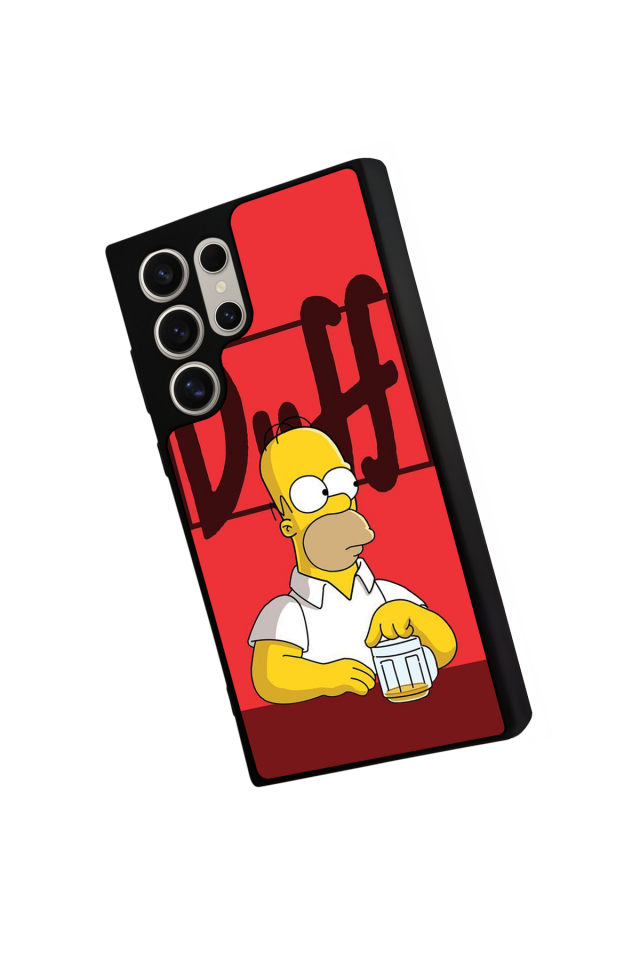 Samsung Galaxy S22 Ultra Uyumlu The Simpsons Tasarımlı Glossy Premium Kılıf