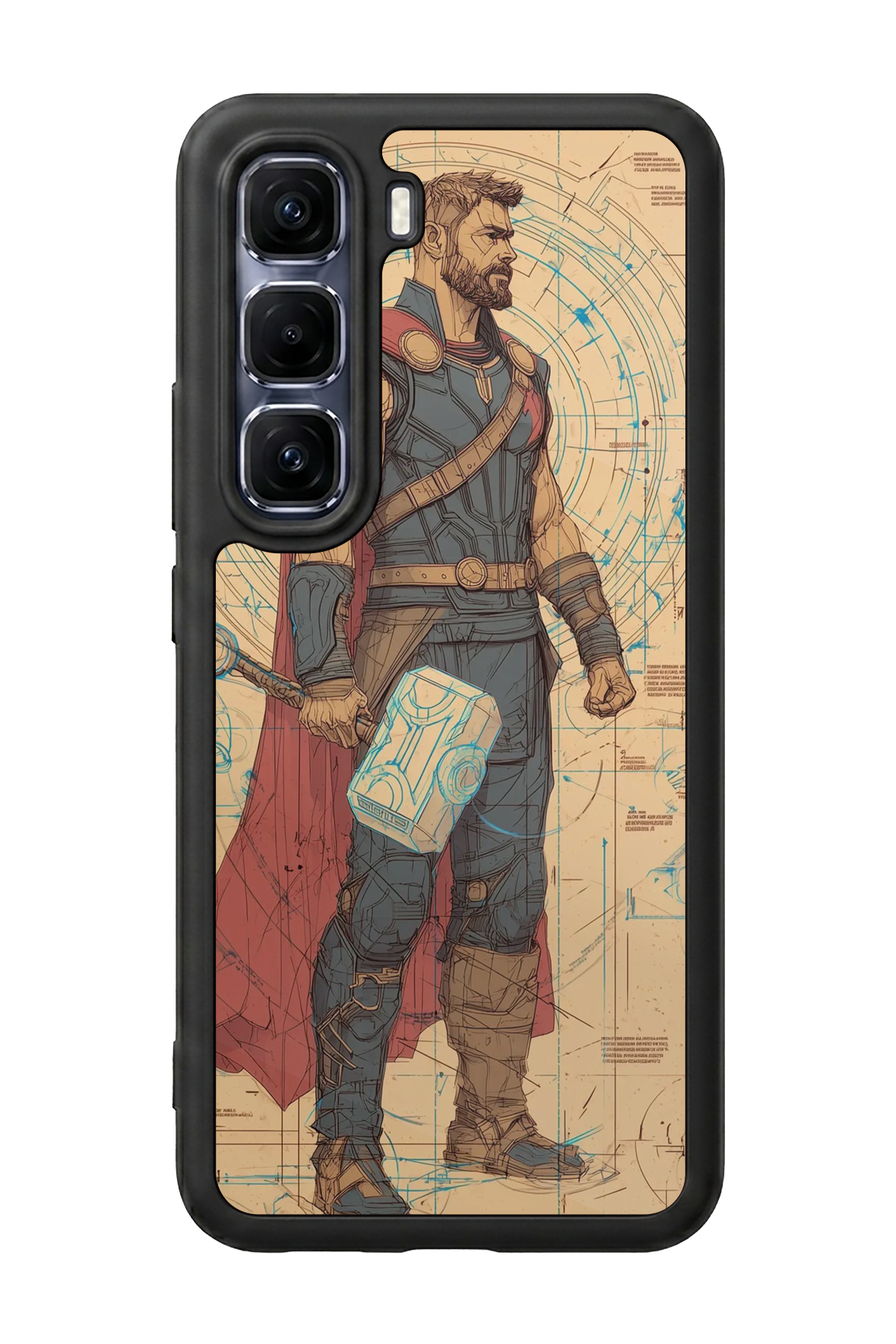 Infinix Hot 60 Pro Plus Uyumlu Thor Tasarımlı Glossy Premium Kılıf