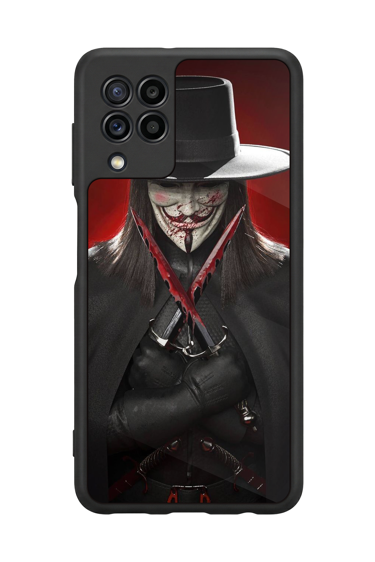 Samsung Galaxy M22 Uyumlu Vendetta Tasarımlı Glossy Premium Kılıf