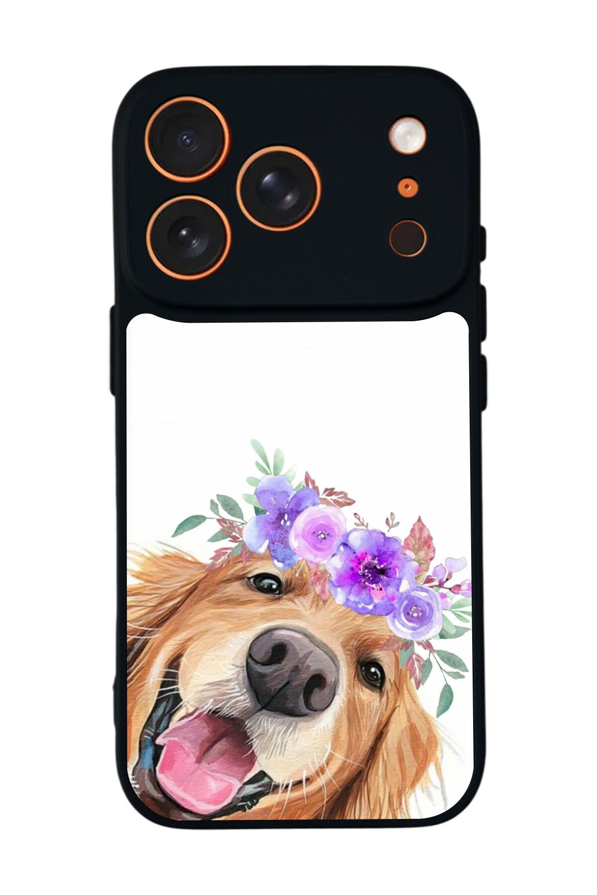 iPhone 17 Pro Max Uyumlu Golden Kopek Tasarımlı Glossy Premium Kılıf