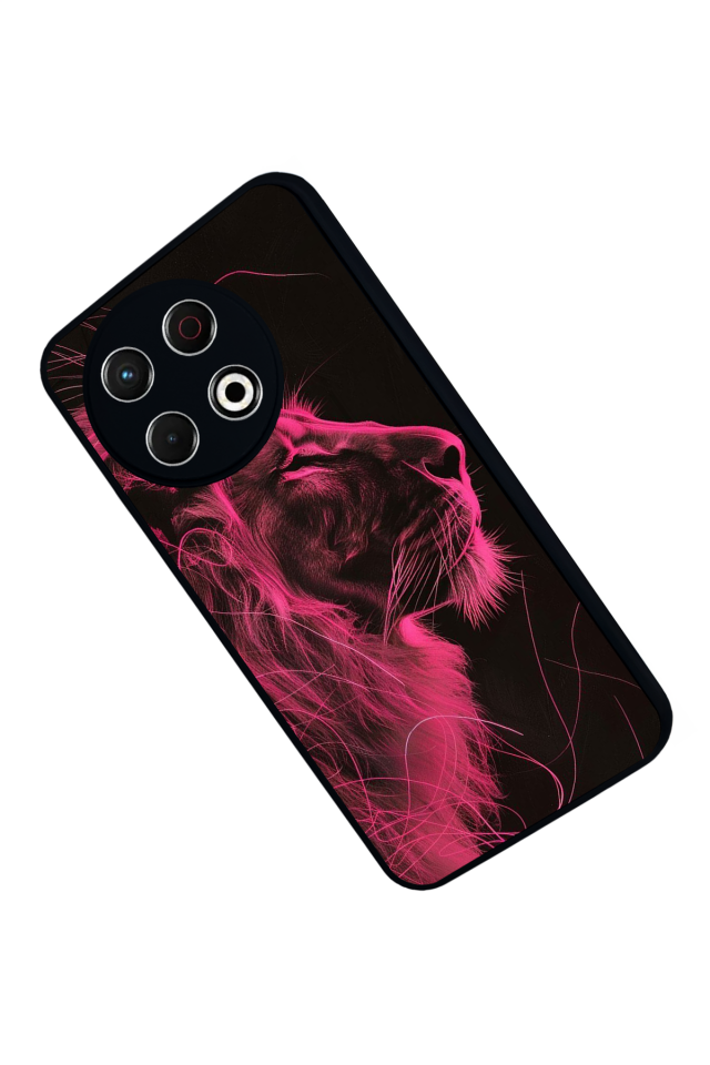 Tecno Spark 30 Pro Uyumlu Aslan Tasarımlı Glossy Premium Kılıf