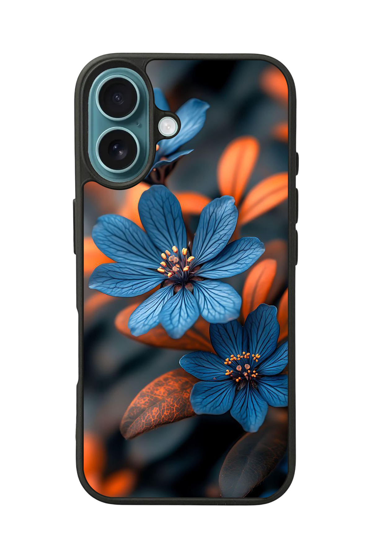 iPhone 16 Plus Uyumlu Cicek Tasarımlı Glossy Premium Kılıf